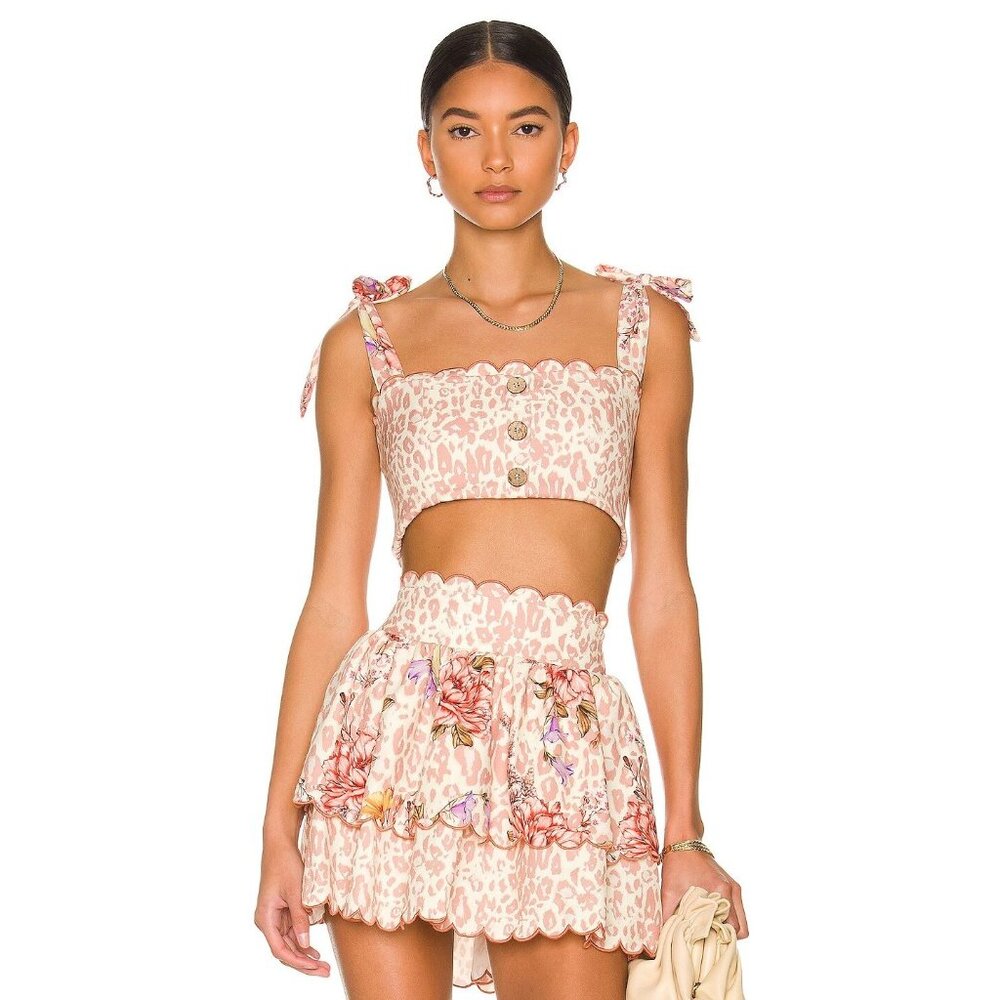 Agua Bendita x Revolve Set Sissy Top & Cooper Skirt in Neutral size Medium